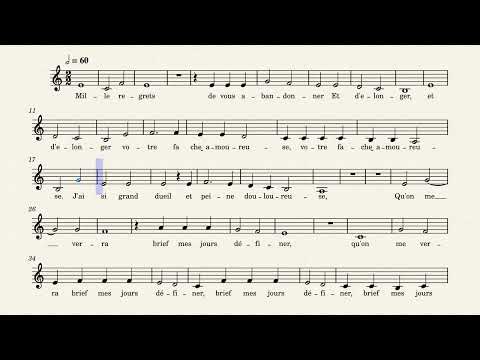 Josquin des Prez - Mille regrets - Alto