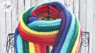 EASIEST Worsted SCARF EVER! | How to Crochet a scarf | beginner friendly crochet,How to change color
