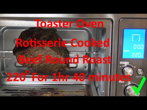 (450) Rotisserie Cooking a Beef Round Roast in a...