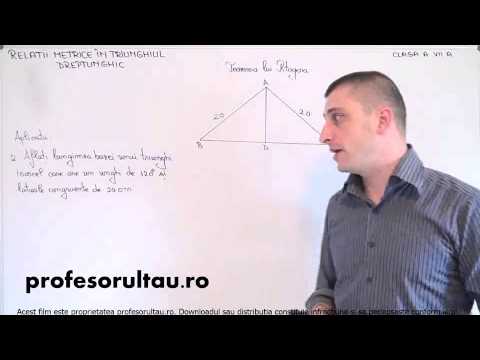 30   cls7   Relatii metrice in triunghiul dreptunghic   teorema lui Pitagora   exercitii   partea 2