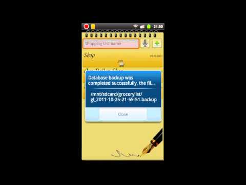 Shopping List Widget Video