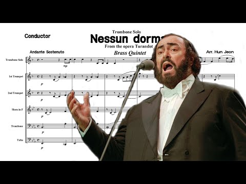 Trombone Solo - (Turandot) Nessun dorma  (Brass Sextet Arrangement)