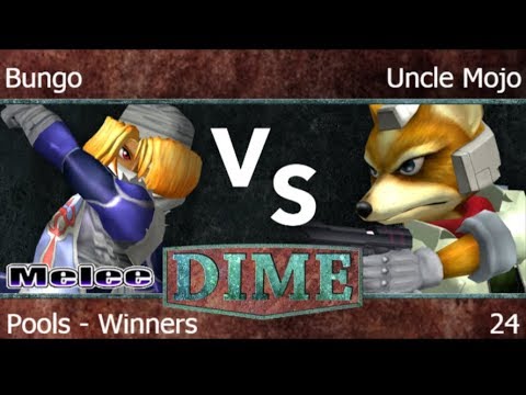 DIME 24 - Bungo (Sheik) vs Uncle Mojo (Fox) Pools - Winners - Melee