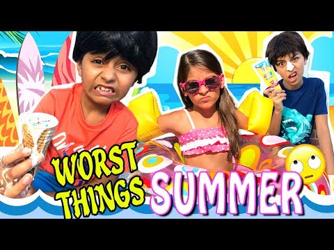 10 Worst Things In Summer - Funny Comedy Skits : Summer Fun // GEM Sisters Video