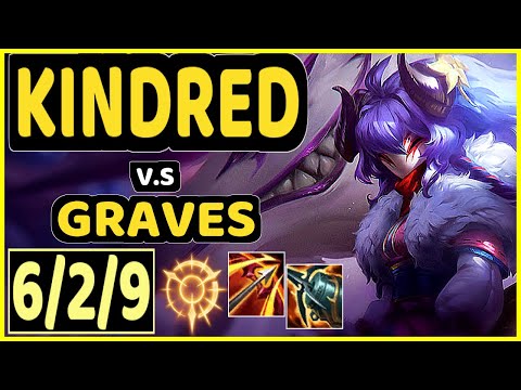 TARZAN (KINDRED) vs GRAVES - 6/2/9 KDA JUNGLE GAMEPLAY - KR Ranked MASTER