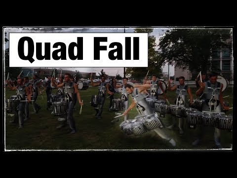 Drumline Fail | Crown Quad Drummer Falls in the lot.