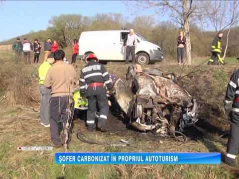 SOFER CARBONIZAT ÎN PROPRIUL AUTOTURISM