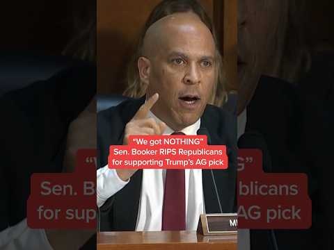 'We got NOTHING': Sen. Booker RIPS Republicans for supporting Trump's AG pick