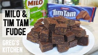 MILO AND TIM TAM CHOCOLATE FUDGE - 4 Ingredients - Greg's Kitchen