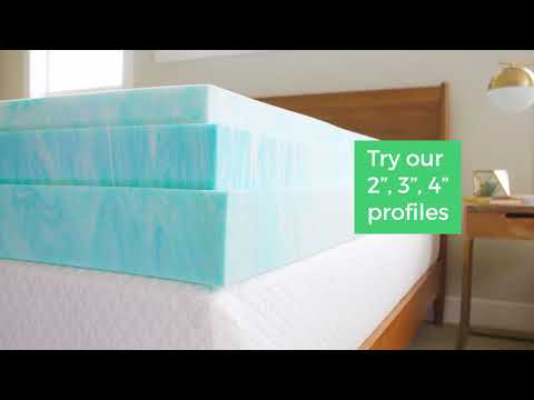 Linenspa Gel Swirl Memory-Foam Mattress Topper (Multiple Options Available) - Second Medium