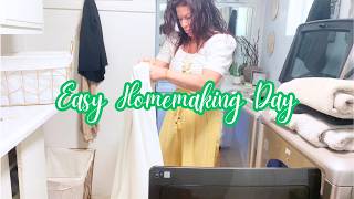 *NEW* CLEAN WITH ME EASY HOMEMAKING DAY 🧺✨ | Cozy Cleaning, Freezer Restock & Chicken Chaos