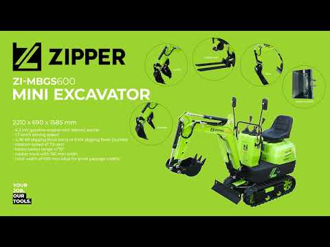 Mini pelle sur chenille - 6300W - 306 cm3 - ZI-MBGS600 ZIPPER