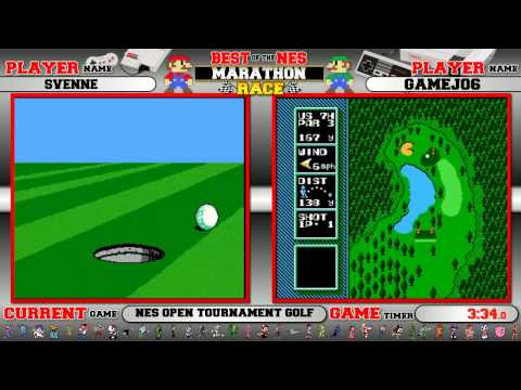 #BestOfNES Marathon! NES Open Tournament Golf Race Big Jon vs Svenne!