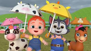 🌧️ Chuva, Chuva, Vá Embora | Animais da Fazenda | Leo Português - Desenho Infantil
