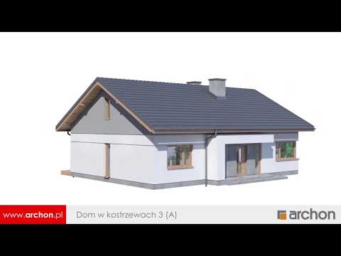 Dom w kostrzewach 3 (A)  - Mała, nowoczesna parterówka I ARCHON+ Projekty Domów