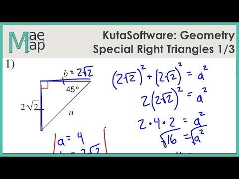 Kuta Tutorial Special Right Triangles