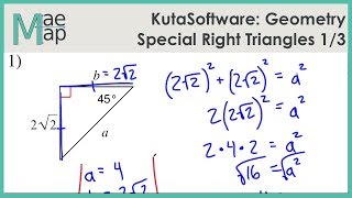KutaSoftware: Geometry- Special Right Triangles Part 1