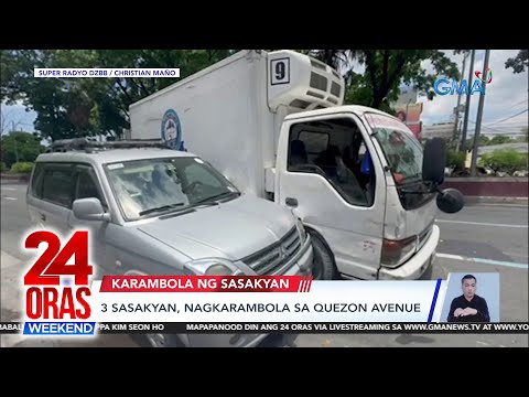 3 sasakyan, nagkarambola sa Quezon Avenue 24 Oras Weekend