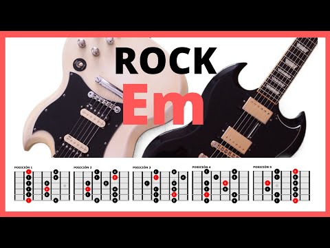 ROCK Backing track Em (MI menor) pista de acompañamiento para improvisar 120 bpm @rubenaple