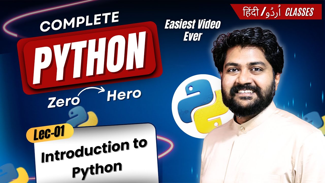 Python introduction | History of Python-Hindi/Urdu | Lec-01 | Python tutorial for beginners in Hindi