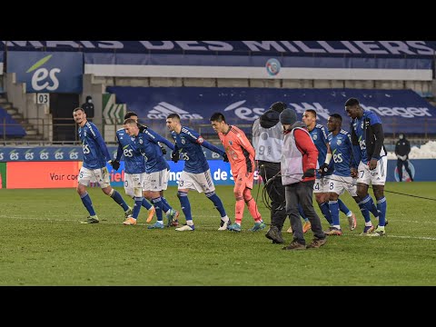 La célébration après Racing-AS Saint-Etienne (1-0)