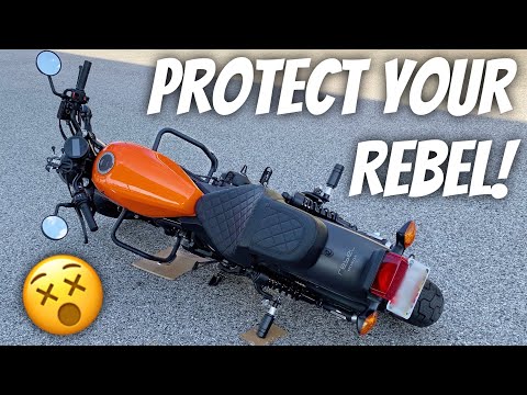 Installing An Engine Guard And Frame Sliders On My Rebel 500! (T-Rex Racing)
