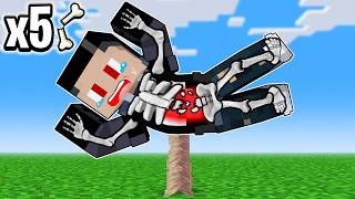 MOTONG BROKE All of His BONES in Minecraft!