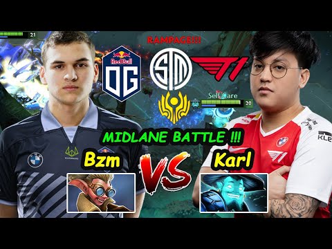 T1 Karl Santino Storm Spirit MIDLANE vs OG.Bzm 12K MMR TOP1 SERVER EU Stockholm Major Ranked Dota 2