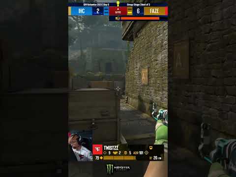 Twistzz - 1v2 Clutch against IHC at IEM Katowice #shorts #csgo #twistzz