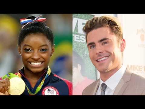 SIMONE BILES CRUSHING ON ZAC EFRON AND ARTHUR NORY