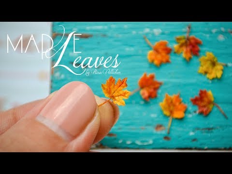 Miniature realistic fall maple leaves 🍁 Easy polymer clay tutorial