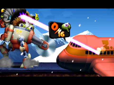 Zombie tsunami Max Level 197 - Mecha destroy the planes