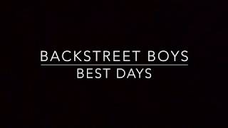 Best Days (Piano Karaoke Instrumental) Backstreet Boys