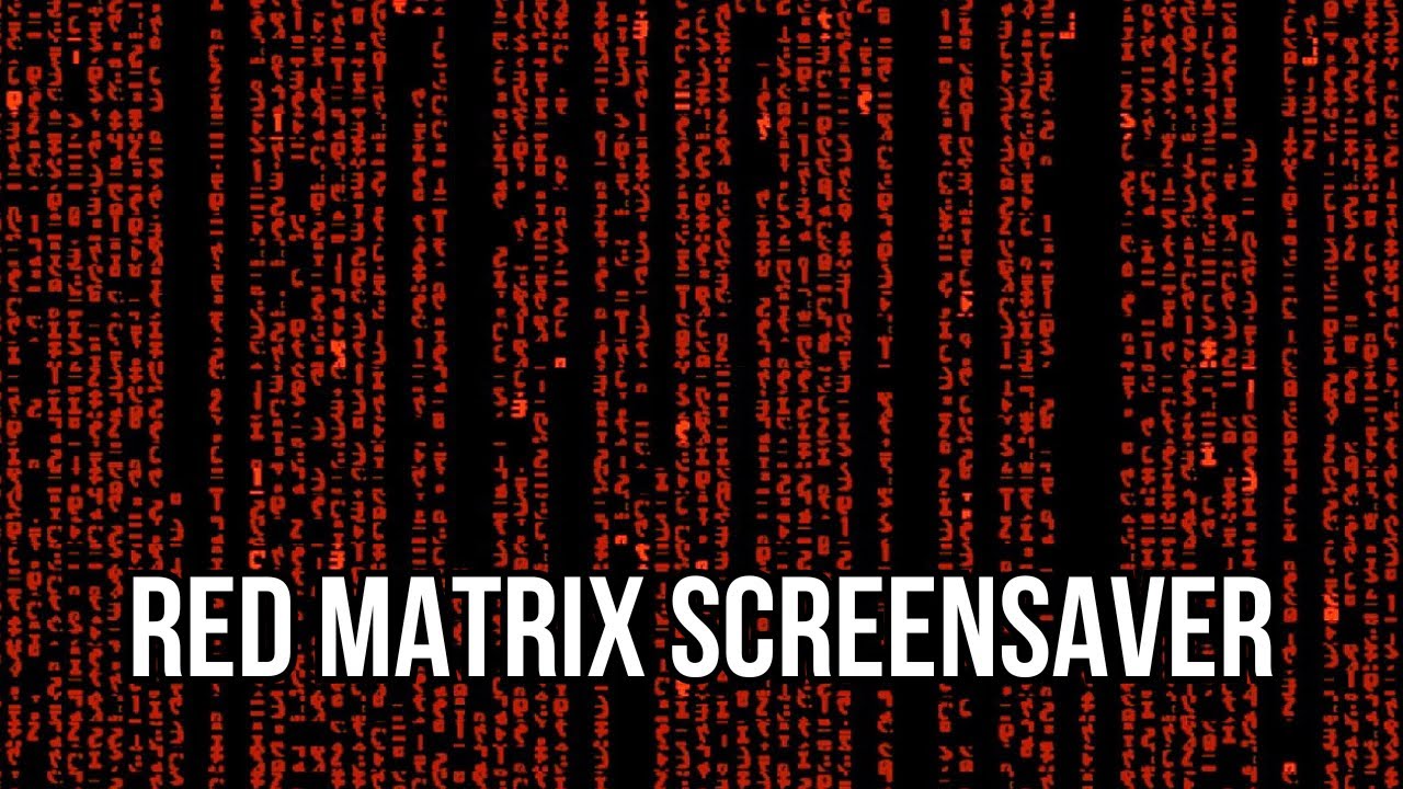 Red Matrix Screensaver. 3 Hours Video