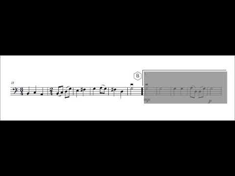 Double Bass Tchaikovsky string quartet no. 1 2nd mov.