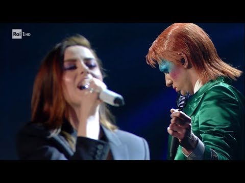 Sanremo 2020 - Achille Lauro come David Bowie - duetti terza puntata - Annalisa Scarrone