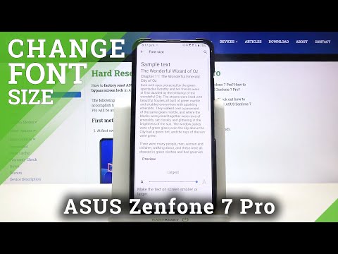 How to Change Size of Font in ASUS Zenfone 7 Pro - Display Settings