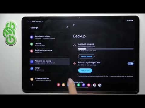 How to Enable Google Backup in SAMSUNG Galaxy Tab S9+ -  Back Up Data