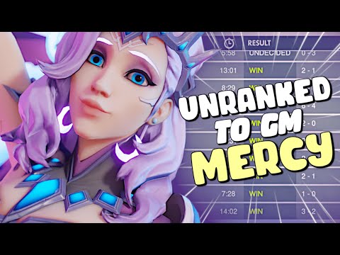 HUGE Winstreak! 💎 MERCY Unranked to GM - EP6 (Overwatch)