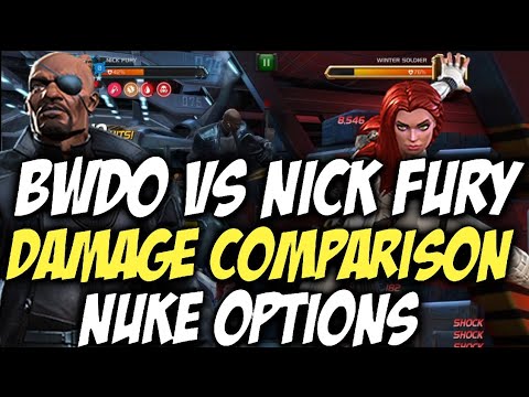 Nick Fury Vs BWDO Damage Comparison | Nuke Skill Champs | Marvel Contest Of Champions