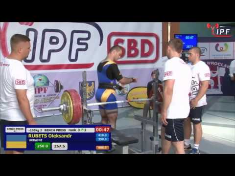Oleksandr Rubets Bench Press 257.5 kg