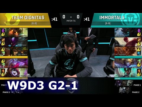 Dignitas vs Immortals Game 1 | S7 NA LCS Spring 2017 Week 9 Day 3 | DIG vs IMT G1 W9D3 1080p