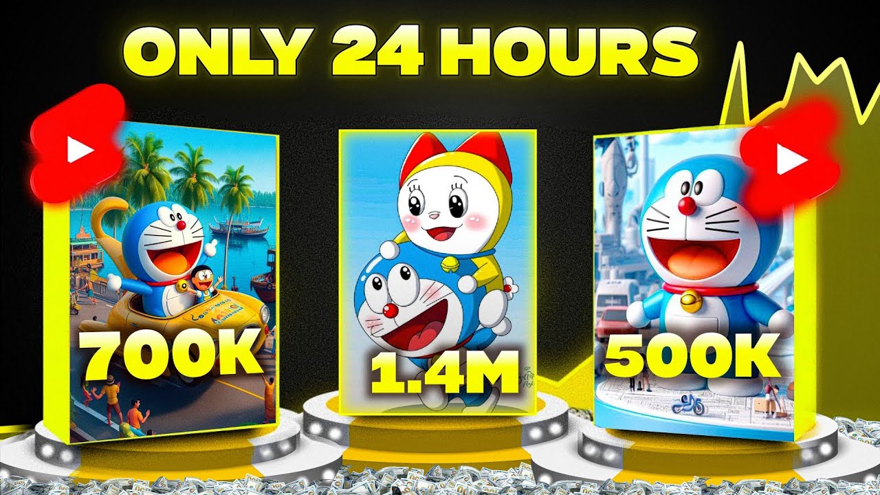 I Tried Doraemon Shorts For 24 Hours (Monetization Challenge 😍)