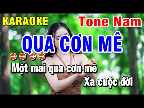 Karaoke Qua Cơn Mê Nhạc Sống Tone Nam | Huỳnh Lê