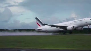 Decollage A320 Sharklets Air France JETBLAST