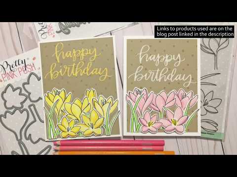 Crocus Flowers Happy Birthday Cards