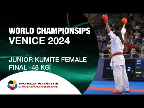 L. LEGITTIMO (ITA) VS A. NYMAN (SWE) | JUNIOR KUMITE FEMALE -48 KG FINAL | WORLD KARATE FEDERATION