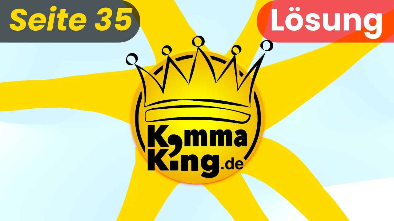 Komma bei Aufzählung und Reihung (3) - Lösungen Seite 34 Kommaking