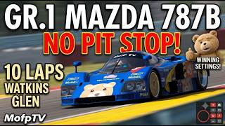 [GT7] Mazda 787B No Pit Strategy! Watkins Glen 10 Laps Setup & Domination | Gran Turismo 7