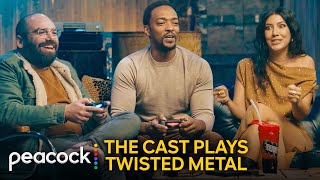 Anthony Mackie, Stephanie Beatriz & Michael Jonathan Smith Face Off Playing Twisted Metal Video Game